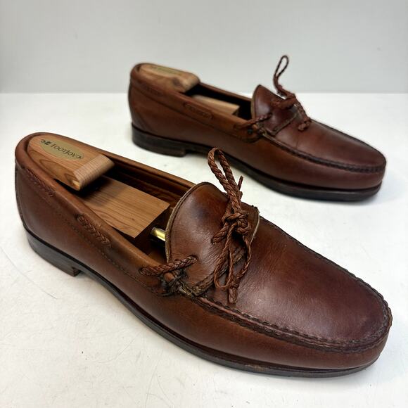 VGUC Rancourt & Co x FootJoy Tassel Loafer Moccasin Brown Made in Maine USA 11 D main image 9
